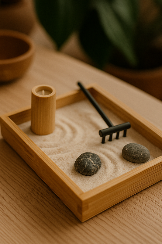 Mini Zen Garden Kit (Bamboo Tray) | AFRA